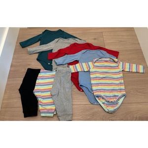 Primary Organic Cotton Long Sleeve Bodysuit and Pants Bundle - 3-6M